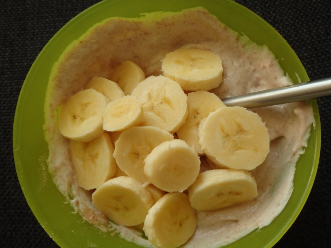 choco banana breakfast